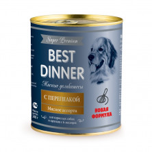 Best Dinner Super Premium консервы для собак с перепелкой - 0,34 кг