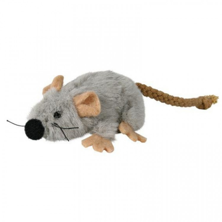 Trixie Мышь для кошек, 7 см, плюш, серый 1 ш