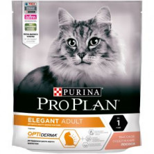 Pro Plan Cat Adult Elegant сухой корм для взрослых кошек для кожи и шерсти с лососем - 400 г