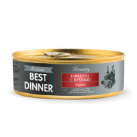 Best Dinner Exclusive Recovery консервы для собак при восстановлении паштет с говядиной и печенью - 0,100 кг