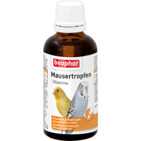 Витамины Beaphar Mauser-Tropfen для птиц при недостатке витаминов и в период линьки - 50 мл