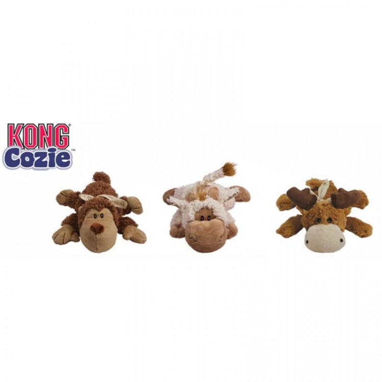 Kong игрушка для собак "Кози Натура" (обезьянка, барашек, лось) плюш, средние