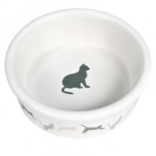 Миска Trixie для кошек керамическая с рисунком кошки 250 мл/ф11 см