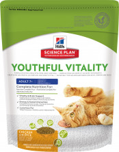 Hill's Science Plan Youthful Vitality сухой корм для кошек старше 7 лет с курицей и рисом - 250 гр
