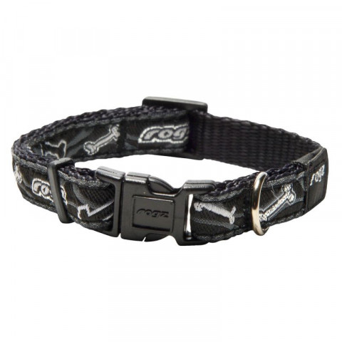 Ошейник для собак ROGZ Fancy Dress S-11мм 200-310 мм (Черный HB01CB)