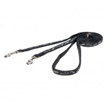 Поводок перестежка для собак ROGZ Fancy Dress S-11мм 2 м (Черный HLM01CB)