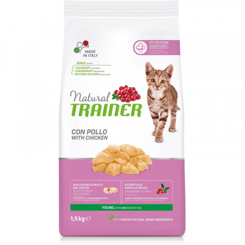 Trainer Natural Young Cat для молодых кошек от 7 до 12 месяцев 1,5 кг