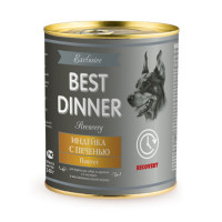 Best Dinner Exclusive Recovery консервы для собак при восстановлении паштет с индейкой с печенью - 0,34 кг