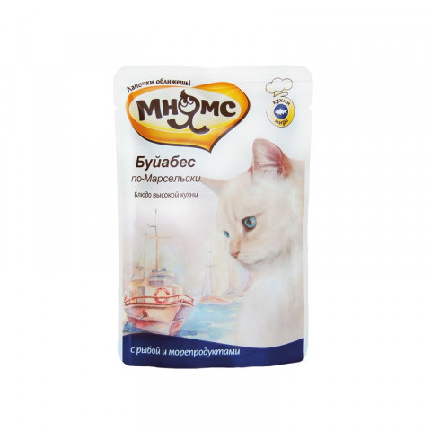 Мнямс паучи Буйабес по-Марсельски с рыбой с морепродуктами для кошек - 85 г