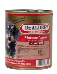 Консервы Dr. Alder's Garant для взрослых собак с говядиной 750 г