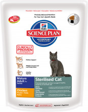 Hill's Science Plan Sterilised Cat сухой корм для стерилизованных кошек старше 7 лет с курицей - 300 гр