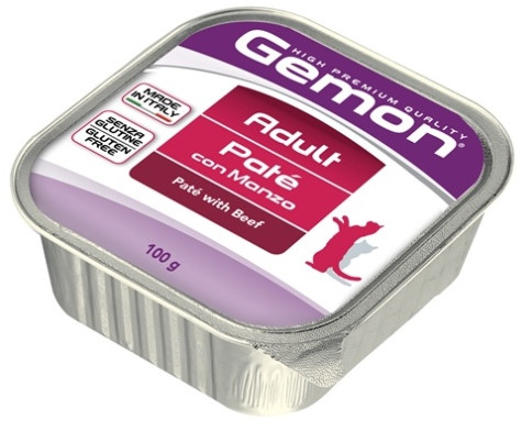 Gemon cat для кошек паштет с говядиной 100 г