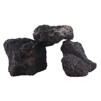 Декорация для аквариума природная PRIME Черный вулканический камень М 10-20 см