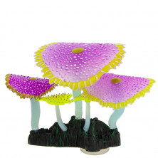 Gloxy флуоресцентная аквариумная декорация коралл зонтничные, фиолетовые 14х6,5х12 см