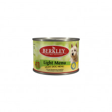 Berkley Adult Dog Light Menu № 11 паштет для взрослых собак с натуральным мясом индейки и ягнёнка с рисом - 200 г