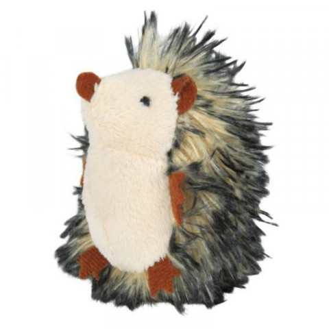 Trixie Игрушка для кошек Ёжик, 8 см,с пищалкой, плюш, серый 1 ш