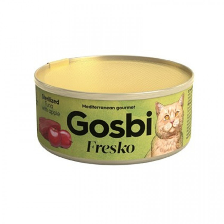 Влажный корм Gosbi Fresko для стерилизованных кошек с тунцом и яблоком - 70 г