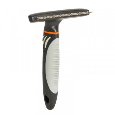 Trixie Расческа-грабли с крутящимся коротким зубом, 10х15см., ручка пластик 1 ш