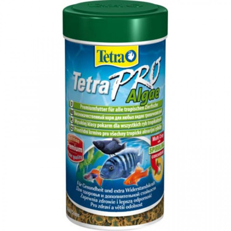 Корм Tetra Pro Algae Crisps растительный для всех видов рыб в чипсах - 250 мл 55 г