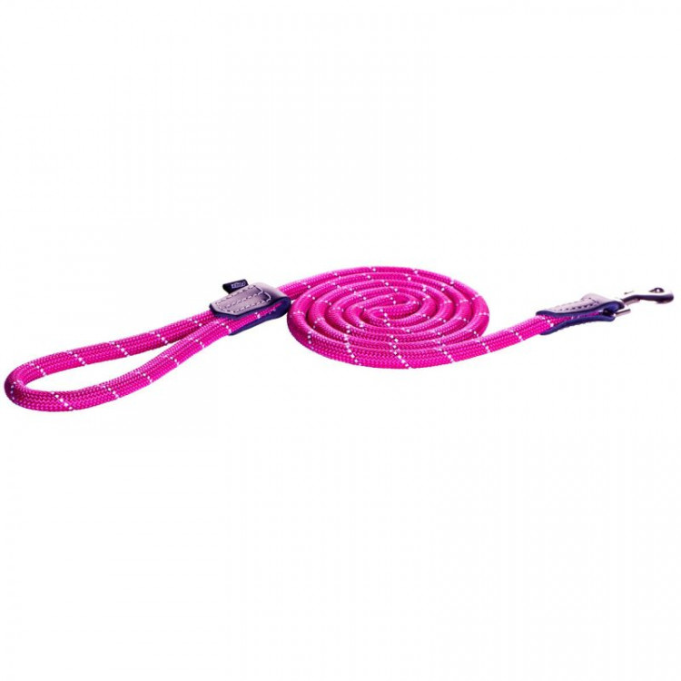 Поводок удлиненный для собак ROGZ Rope L-12мм 1,8 м (Розовый)
