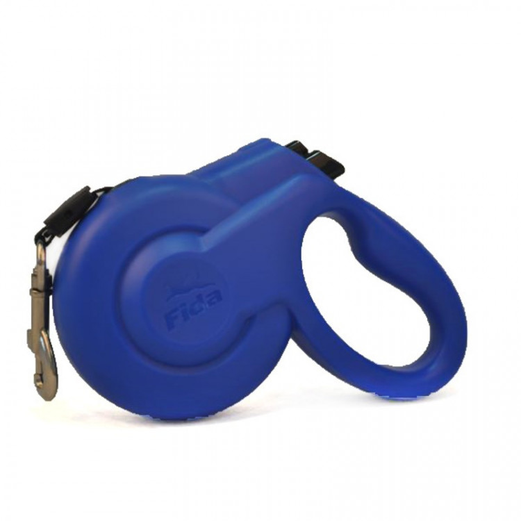 Fida Styleash Стильная рулетка 5м с выдвижным шнуром для собак мелких пород до 15 кг голубая