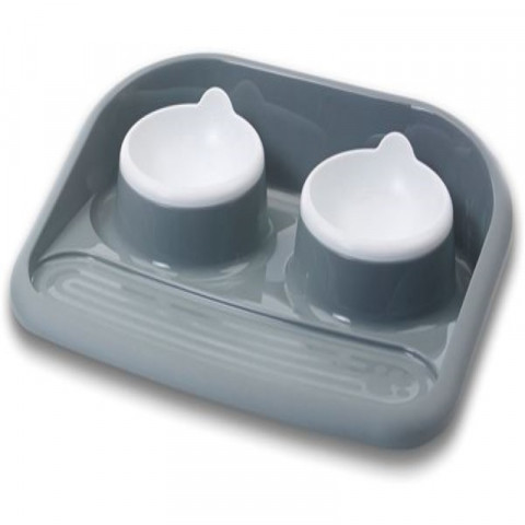 Savic Butler поддон пластиковый с двумя мисками в ассортименте - 2х300 мл