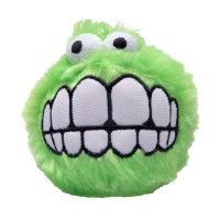 Игрушка мягкая для собак ROGZ Fluffy Grinz S мяч с принтом "зубы" Лайм - 49 мм