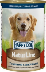 Влажный корм Happy Dog для собак с телятиной и индейкой - 400 г