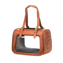 Складная сумка-переноска Ibiyaya для собак и кошек до 6 кг, коричневая 1 ш