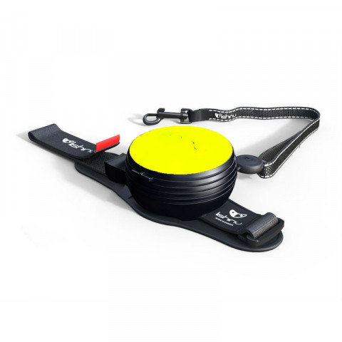 Рулетка-поводок Lishinu Original для собак неоновая желтая размер M