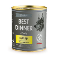 Best Dinner Exclusive Mobility консервы для собак при заболеваниях опорно-двигательного аппарата с курицей - 0,34 кг