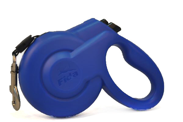Fida Styleash Стильная рулетка 5м с выдвижным шнуром для собак средних пород до 25 кг голубая