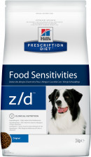 Hill's Prescription Diet z/d Food Sensitivities корм для собак диета для поддержания здоровья кожи и при пищевой аллергии 3 кг
