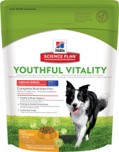 Hill's Science Plan Youthful Vitality сухой корм для собак средних пород старше 7 лет для борьбы с возрастными изменениями с курицей и рисом - 750 гр