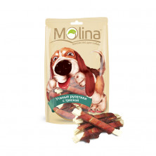 Molina для собак Утиные рулетики с треской, 80г