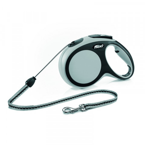 Поводок-рулетка Flexi New Comfort M длиной 8 м для собак до 20 кг трос серая 1 ш