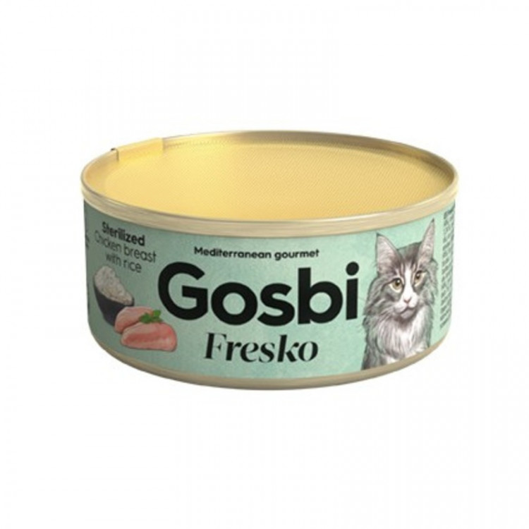 Влажный корм Gosbi Fresko для стерилизованных кошек с курицей - 70 г