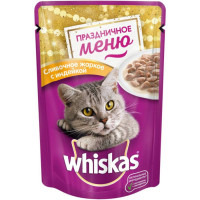 Whiskas влажный корм для кошек с индейкой в соусе \"Новый Год\" в паучах - 85 г