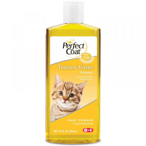 8 в 1 Шампунь для котят Без слёз с ароматом детской присыпки 295 мл
