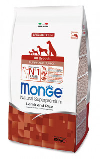 Monge Dog Speciality Puppy&Junior сухой корм для щенков всех пород с ягненком, рисом и картофелем 800 гр
