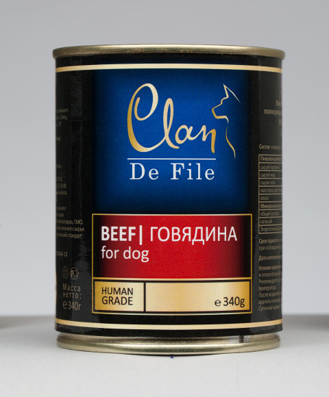 Консервы Clan De File для собак с говядиной - 340 г