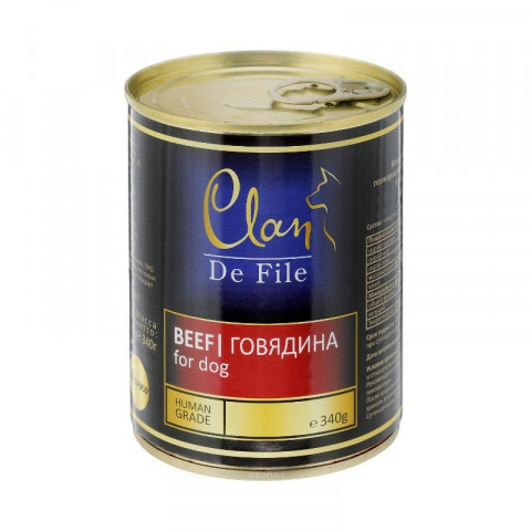 Консервы Clan De File для собак с говядиной - 340 г