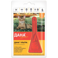 Apicenna Дана Ультра капли против эктопаразитов для кошек и котят до 4 кг 1 ш
