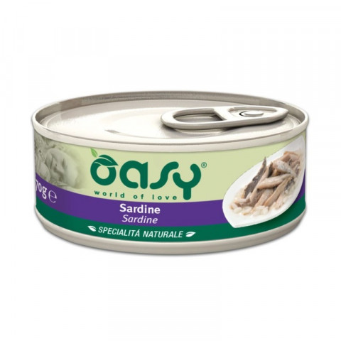 Oasy Wet cat Specialita Naturali Sardine дополнительное питание для кошек с сардинами в консервах - 70 г