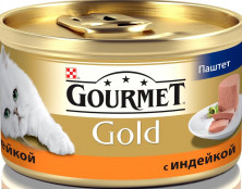 Консервы Gourmet Gold паштет для кошек с индейкой - 85 г