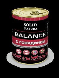 Solid Natura Balance консервы для собак, говядина  - 340 г