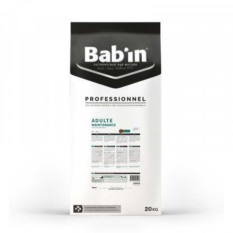 Сухой корм Babin Professionnel Adulte Maintenance для взрослых взрослых собак с уткой, курицей и свининой - 20 кг
