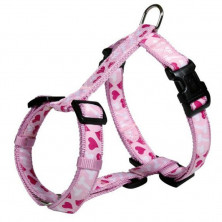 Шлейка Trixie для собак 30-40 см/15 мм нейлоновая розовая с сердцами 1 ш