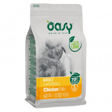 Oasy Dry Cat Adult Hairball сухой корм для взрослых кошек сухой корм для выведения шерсти с курицей
