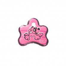 Рогз адресник пластиковый готовый к пользованию для щенков, розовый / Rogz ID Tag PUPZ pink, 25 мм